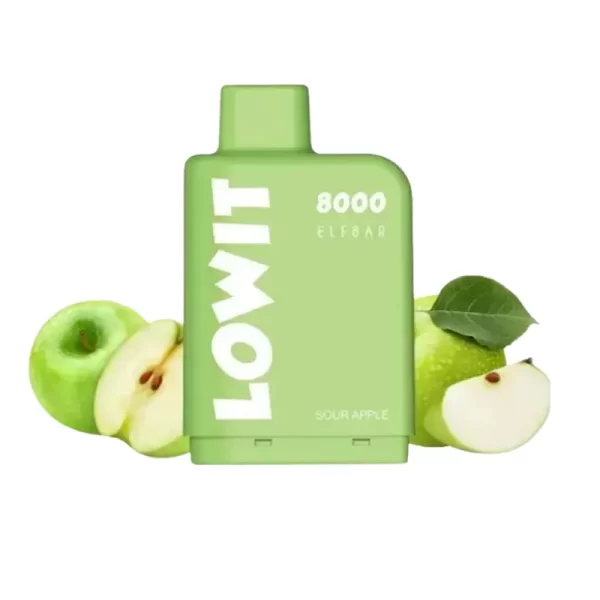 ELFBAR Lowit Pod 8000 Puffs Sour Apple(リンゴ)